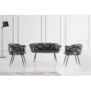 Set de canapea Balon Sofa Set,  135 x 79 x 65 cm - Gri