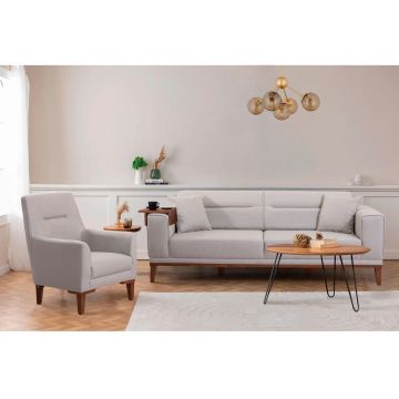 Set de Canapea Ilkay, 82x94x223 cm - Crem