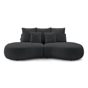 Canapea din stofă bouclé gri închis 260 cm Saint-Germain – Bobochic Paris